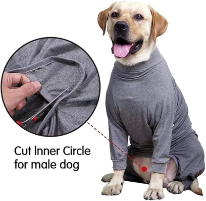 Xqpetlihai Dog Onesie Surgery Recovery Suit for Medium Large Dogs Recovery Shirt for Abdominal Wounds or Skin Diseases Bodysuit Dogs Pajamas (G,L)