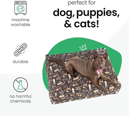 Molly Mutt Huge Dog Bed Cover - Gorgeous Beasts Print - Measures 36”X45”X5’’ - 100% Cotton - Durable - Breathable - Sustainable - Machine Washable Dog Bed Cover (Dd72c)