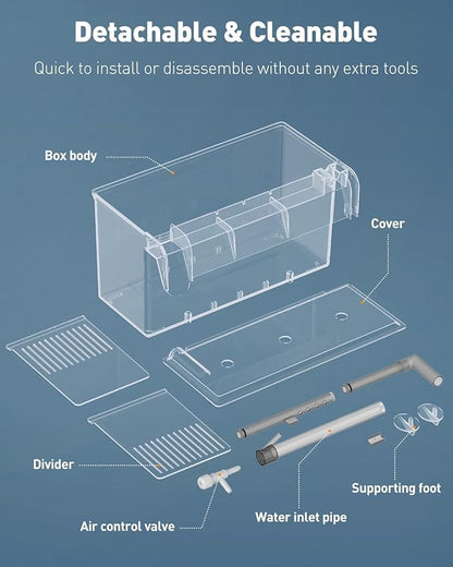Pawfly Aquarium Breeding Box Fish Tank Hatchery Incubator Acrylic Breeder Box for Aggressive Fish Guppy