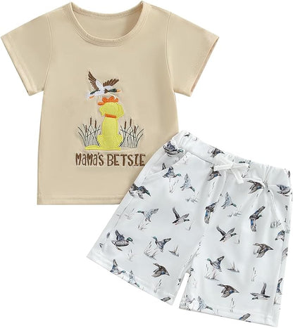 Toddler Baby Boy Clothes 6 12 18 24 Months Summer Outfit Short Sleeve T-Shirt Tops Camo Shorts Set 2T 3T 4T