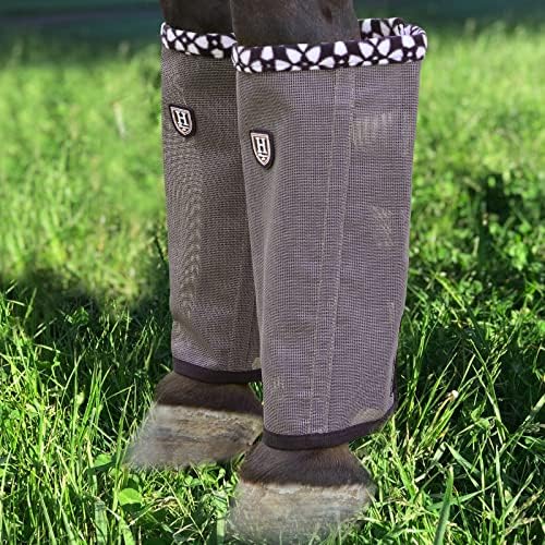 Fine Mesh Fly Boots Loose Fitting & Non-Slip Horse Fly Leggings Fleece Air Flow (Set of 4)