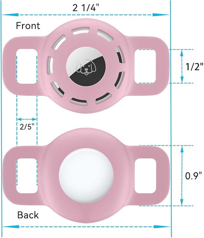 for Air tag Cat Collar Holder for Apple Air Tag, 2 Pack of Pet Collar Holder for Cat and Small Dog Collar Within 1/2 inch and 2 Pack Protector for Air Tag