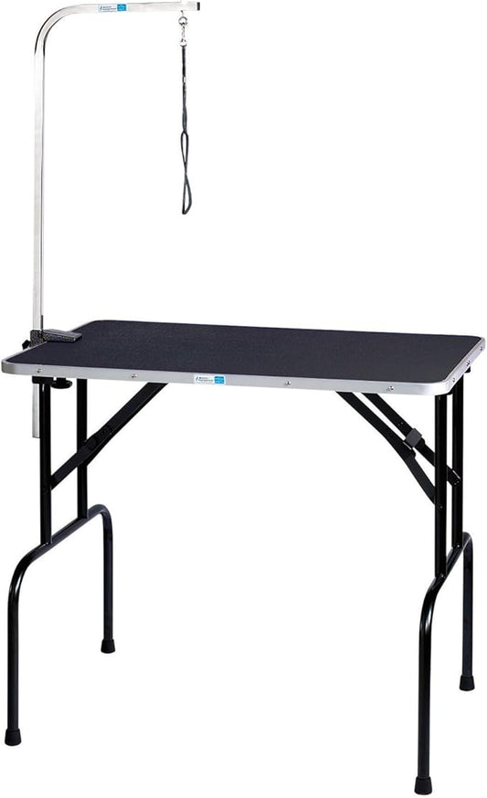 Pet Edge Master Equipment Heavy Duty Grooming Table with Arm – Easy to Clean Grooming Table for Animals up to 220 Pounds