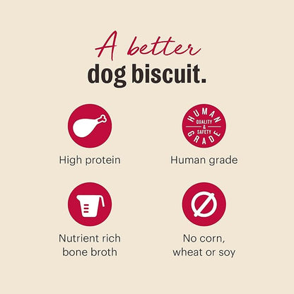 The Honest Kitchen Human Grade Dog Treats Bone Broth Bites: Roasted with Turkey Bone Broth & Pumpkin, 8 oz Bag
