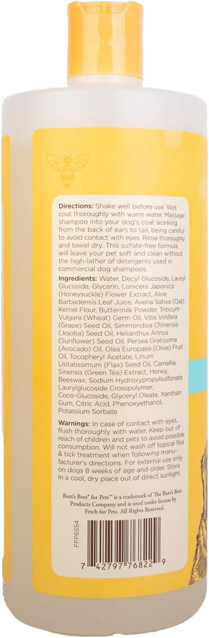 Burt's Bees for Pets Itch Soothing Shampoo with Honeysuckle, 2pk, 95% Natural Origin Formulas, Dog Shampoo for Itchy Dogs, Dog Shampoo Itchy Skin Relief, 2pk Bottles, 32 oz