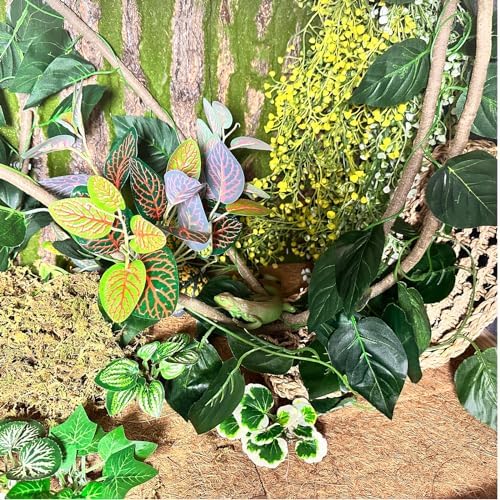 Tfwadmx Reptile Plants,Flexible Jungle Vine Bearded Dragon Tank Accessories