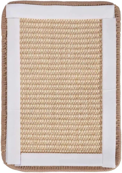 SHENGOCASE 4-Pack 10" x 10" Sisal Cat Scratching Mat Pad with Hook & Loop Tapes for Wall Couch, Window Perch, Cat Wall Furniture Shelves
