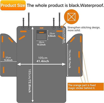 Alfheim Car Boot Liner Protector - Nonslip Waterproof Pet Dog Back Seat Cover - Durable Washable Cargo Cover Mat Travel, Universal for Medium Small Car SUV (Grey)