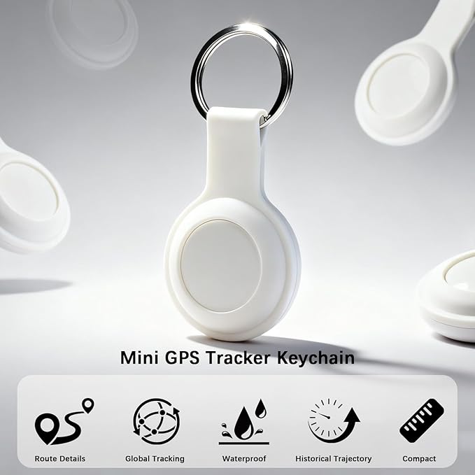 GPS Tracker for Vehicles,Car GPS Tracker Portable Real Time Magnetic GPS Tracking Device,Full Global Coverage Location Tracker for Kids,Dogs,Trucks/Person,No Subscription Required/No Monthly Fee-White