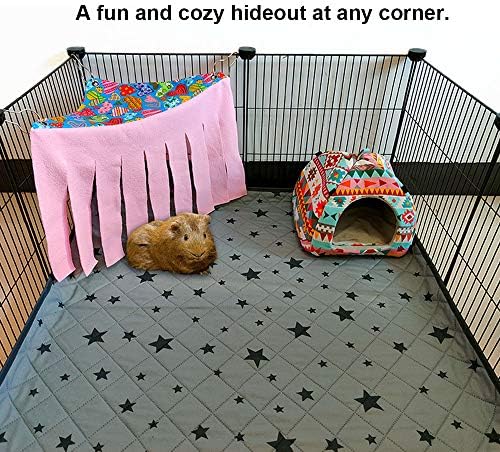 RIOUSSI Guinea Pig Hideout Hideaway Corner Fleece Toys Cage Accessories