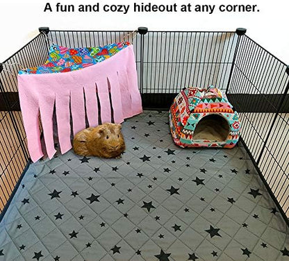 RIOUSSI Guinea Pig Hideout Hideaway Corner Fleece Toys Cage Accessories