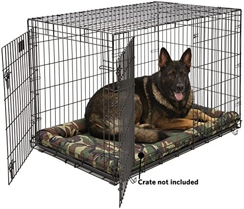 MidWest Homes for Pets XL QuietTime MAXX Ultra-Rugged Dog Bed, Water & Odor Resistant, Bolstered Edge, Non-Slip Bottom, Fits 48-inch Crates, Camo