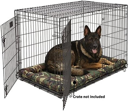 MidWest Homes for Pets XL QuietTime MAXX Ultra-Rugged Dog Bed, Water & Odor Resistant, Bolstered Edge, Non-Slip Bottom, Fits 48-inch Crates, Camo