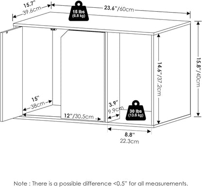 Furinno Peli Litter Box Enclosure, Small, Americano