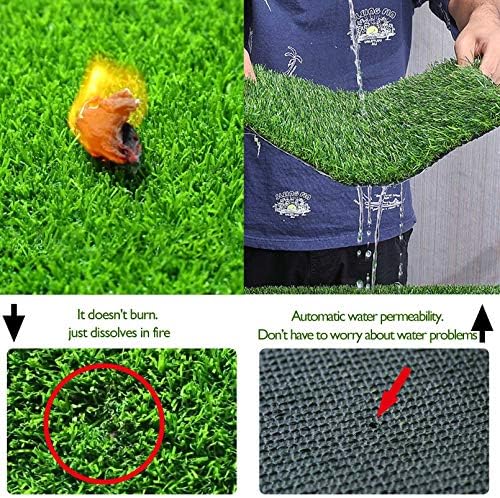 PINVNBY 4 Pcs Chicken Nesting Box Pads,12"x12" Washable Artificial Grass Rug Carpet Fake Grass Synthetic Turf Mat for Chicken Coop Pet Garden Lawn Indoor Outdoor