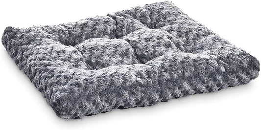 Amazon Basics Washable Cat and Dog Bed, Crate Pad for Indoor Use, 35 x 23 x 3 inches, Gray