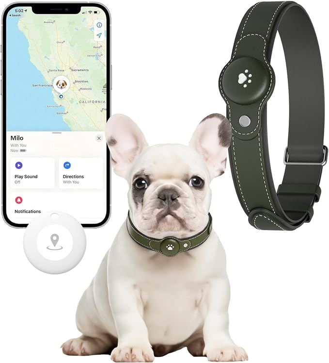 New GPS Tracker for Dogs: Smart Pet Collar with Real-Time Tracking,No Monthly Fee/Subscription (iOS & Android) Waterproof, Anti-Lost,365-Day Long Battery Life GPS Tracker Dog Collar(Tracker Included)