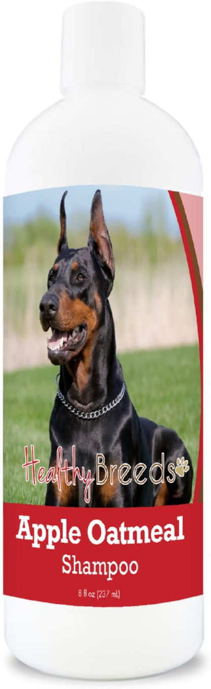 Healthy Breeds Doberman Pinscher Apple Oatmeal Dog Shampoo - All Natural, Tearless & Hypoallergenic Cleanser & Conditioner - Best for Dry, Itchy or Irritated Skin - 8 oz