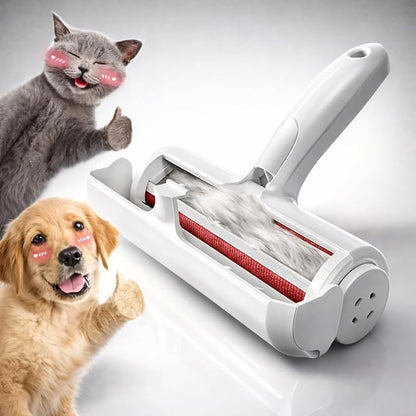 Pet Hair Remover Original Size Reusable Lint Roller for Cat & Dog Hair on Furniture, Couch, Carpet, Car, Rugs & Bedding Portable, Eco-Friendly White Classic