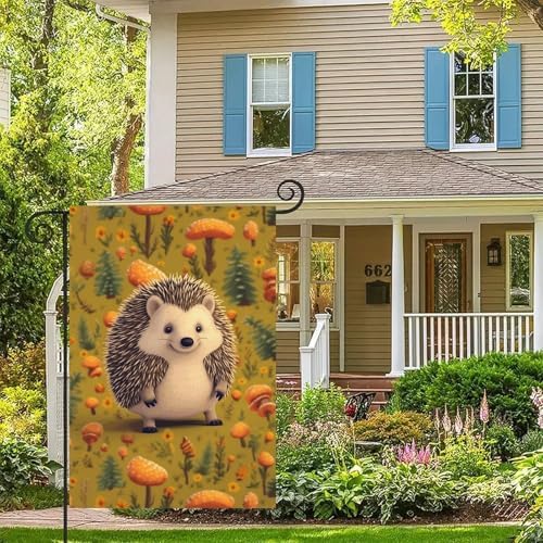 Burlap Linen Garden Flag 12x18 Inch, Farmhouse Spring Summer Yard Decor