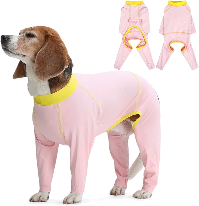 FUAMEY UPF 50+ Dog Sun Protection Full-Body Shirt for Small Dogs, Puppy Cooling Jumpsuit with Quick-Dry Stretchable Fabric, Outdoor Pet Dirt-Resistant Shedding Control Onesie for Summer, Pink, S