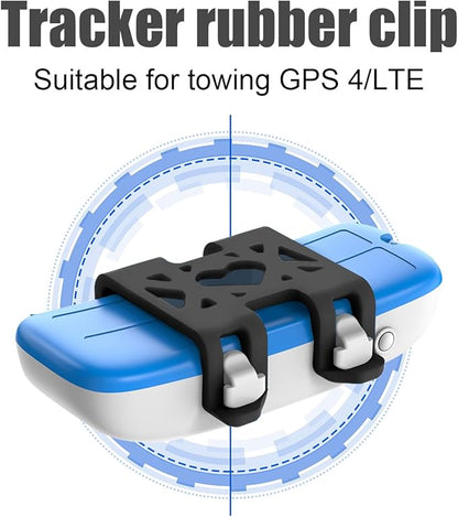 PEUTIER 4pcs Collar Attachment Clips, GPS Dog Silicone Clips Accessories for Cat Pet Activity Replacement (Black)
