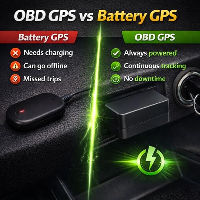 OBD GPS Tracker for Cars – 3 Months Free Trial, 10s Real-Time Tracking, 1-Year History, Speed & Driving Alerts, Mileage Log, No Charging Needed, Global Coverage, No Roaming Fees – Plans from $4.99/mo