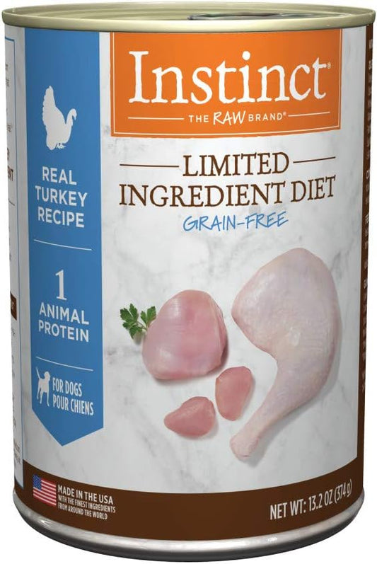 Instinct Limited Ingredient Diet, Wet Canned Dog Food, Grain Free - Real Turkey, 13.2 Ounce (Pack of 6)