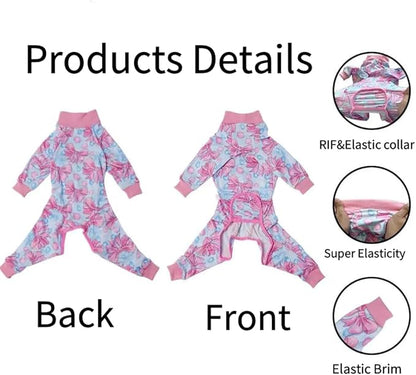 Xqpetlihai Dog Onesie Surgery Recovery Suit for Medium Large Dogs Recovery Shirt for Abdominal Wounds or Skin Diseases Bodysuit Dogs Pajamas(S,XXXL)
