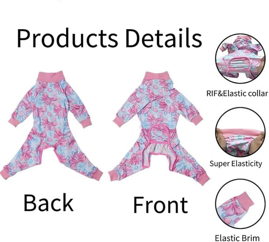Xqpetlihai Dog Onesie Surgery Recovery Suit for Medium Large Dogs Recovery Shirt for Abdominal Wounds or Skin Diseases Bodysuit Dogs Pajamas(B,XXXL)