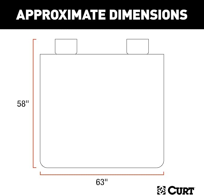 CURT 18521 Seat Defender 58-Inch x 63-Inch Black Waterproof Universal Extra-Large Bench Truck Seat Cover Protector