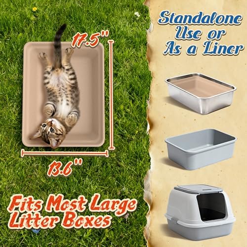 8-Pack Disposable Cat Litter Boxes: Leak-Proof & Odor-Control Cat Trays