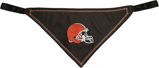 Pets First NFL Cleveland Browns TIE Bandana, Size Small/Medium. Dog Bandana Scarf Bib for Pet Cat Dog. The Ultimate Game-Day, Party Bandana