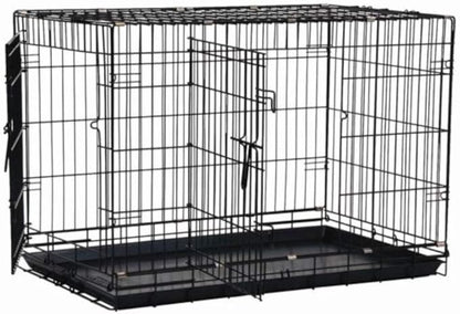 Precision Pet Products Two Door Great Crate Wire Dog Crate, 42 Inch, For Pets 70-90 lbs, With 5-Point Locking System