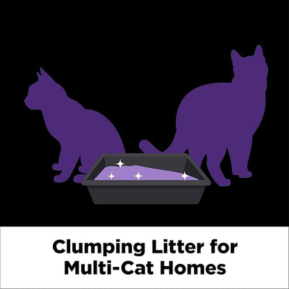 ARM & HAMMER Clump & Seal SLIDE Platinum Multi-Cat Clumping Cat Litter, Easy Clean Technology with No Scrubbing, 14-Day Odor Control, 18 lbs