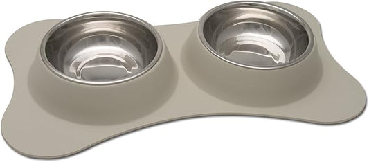 Loving Pets Bone Shaped Flex Diner for Dogs, Biscuit, Small