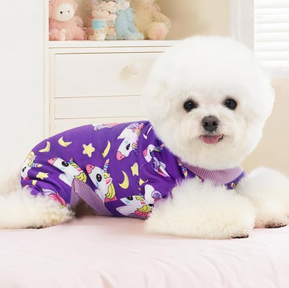 XPUDAC 4 Pieces Dog Pajamas for Large Dogs Pjs Clothes Puppy Onesies Outfits for Doggie Duck Shirts Sleeper for Pet Cats Jammies-5X-Large