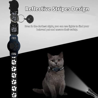 Pet Tracker,GPS Collar for Cats (iOS Only) Smart tag,Waterproof Compatible with Apple Find My,No Monthly Fee,Advanced Tracking Solution Smart Collar for Pet Safety Ideal Small Large Cats