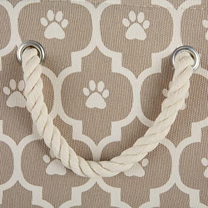 Bone Dry 6192 Pet Storage Collection Lattice Paw Print, Large Rectangle, Stone