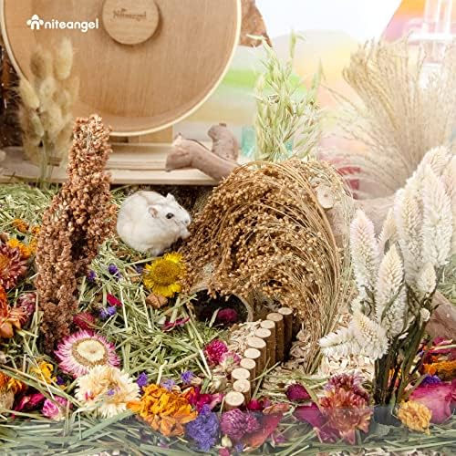 Niteangel Natural & Soft Hamster Bedding Mate: Air-Dried Flowers & No-Add