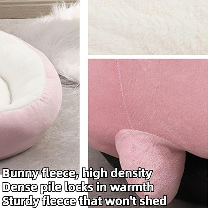 Cat Bed for Indoor Cats, Cat Litter, Dog Litter, Pet Supplies, Warm in Winter, Cute, Washable, Non-Enclosed Circular Deep Sleeping Bed Mat Dog Houses (Blue,Medium)