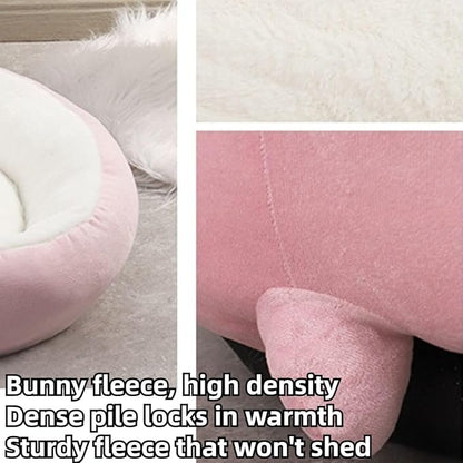 Cat Bed for Indoor Cats, Cat Litter, Dog Litter, Pet Supplies, Warm in Winter, Cute, Washable, Non-Enclosed Circular Deep Sleeping Bed Mat Dog Houses (Brown,Medium)