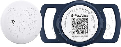 Smart Dog Tracker for Collar, for iOS & Android, Pet Location Tracker with Holder, No Monthly Fee, Real-Time Location Updates, IPX6 Waterproof, 365 Days Battery Life, GPS Dog Tracker, Blue