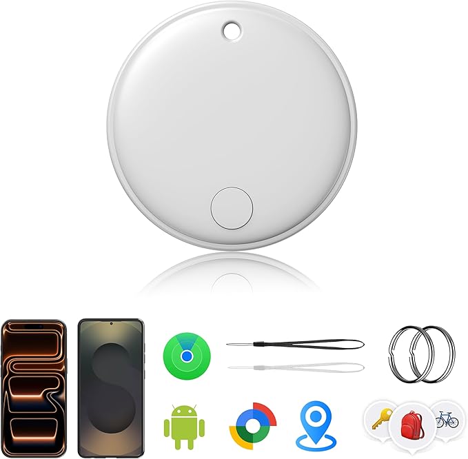 Tracker Smart Tags for Key,Backpack,Luggage White