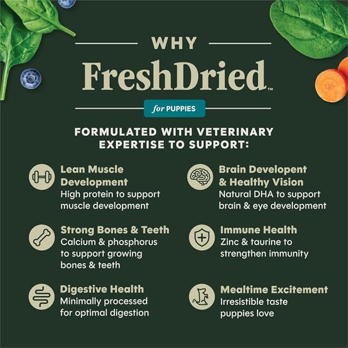 Instinct Puppy FreshDried Bites, Natural Freeze-Dried Dog Food, Grain Free - Cage-Free Chicken, 14 oz. Bag