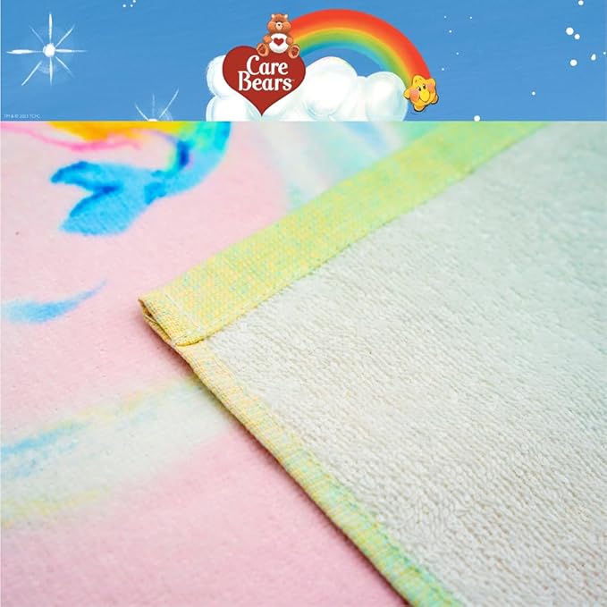 Franco Collectibles Care Bears Heart Classic Retro Super Soft Cotton Bath/Pool/Beach Towel, 60 in x 30 in, (Official Licensed Product)