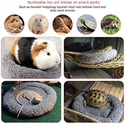 BWOGUE Hamster Bed, Round Velvet Sleep Pad for Guinea Pigs and Rats, 8.7 in