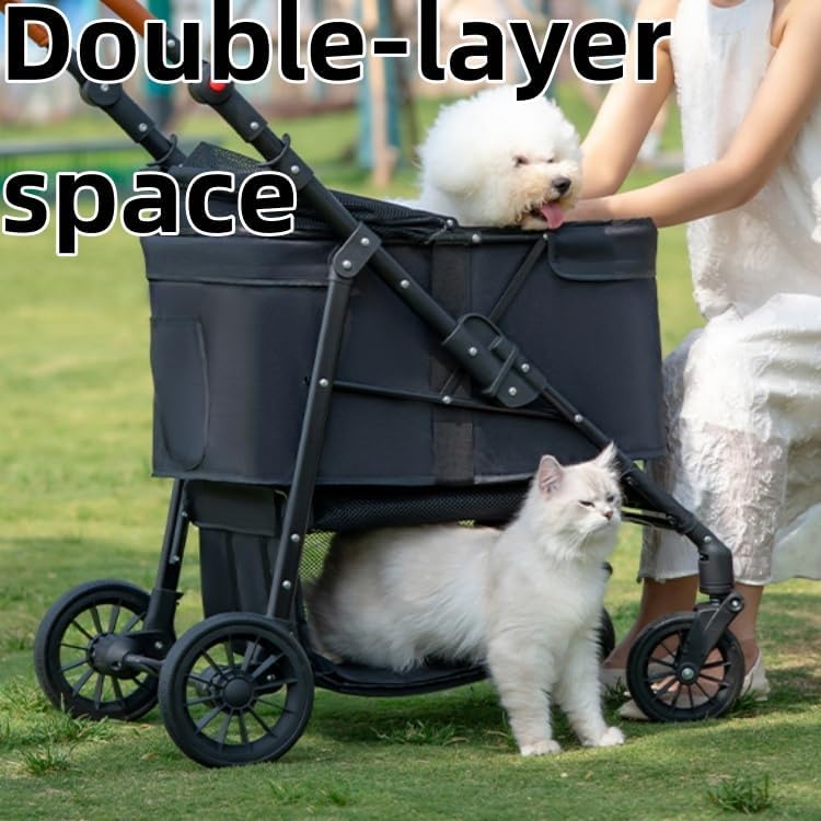 Medium Dog Stroller for Large Dogs, Pet Stroller Up to 80lbs