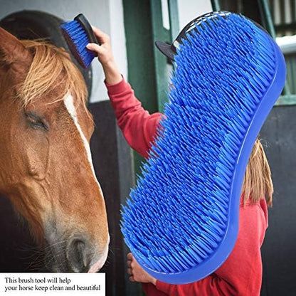 Magic Horse Brush, Lightweight, Professional Horse Cleaning, Grooming, Silicone Brush, Riding Massage Tool