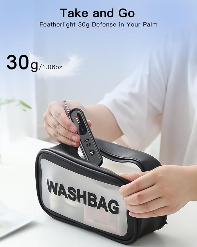 Hidden Camera Detector, Anti-Spy Camera Finder, RF Signal & WiFi Scanner, GPS Tracker & Bug Detector, 6 Modes Portable Privacy Protector for Travel, Hotel, Car, Bathroom– Spy Device Detection Pen
